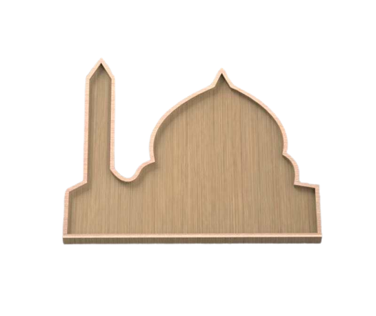 HILALFUL Mosque - Acacia Wooden Tray