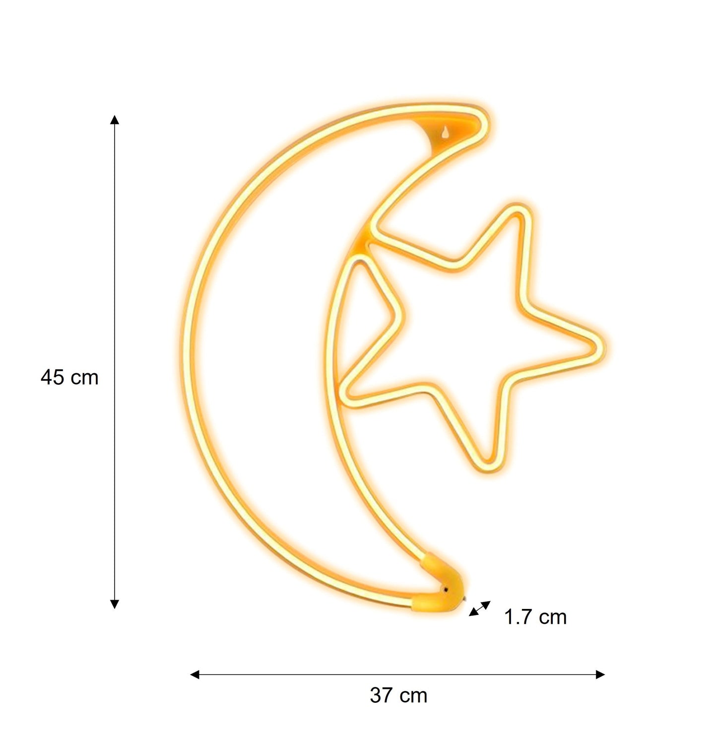 ضوء هلال ونجمة - وسط