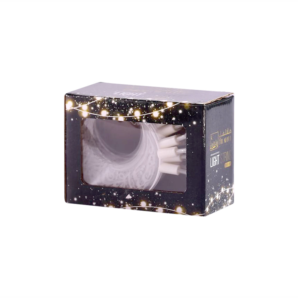 سلسلة أضواء هلال رمضان الأكريليكية الرائعة