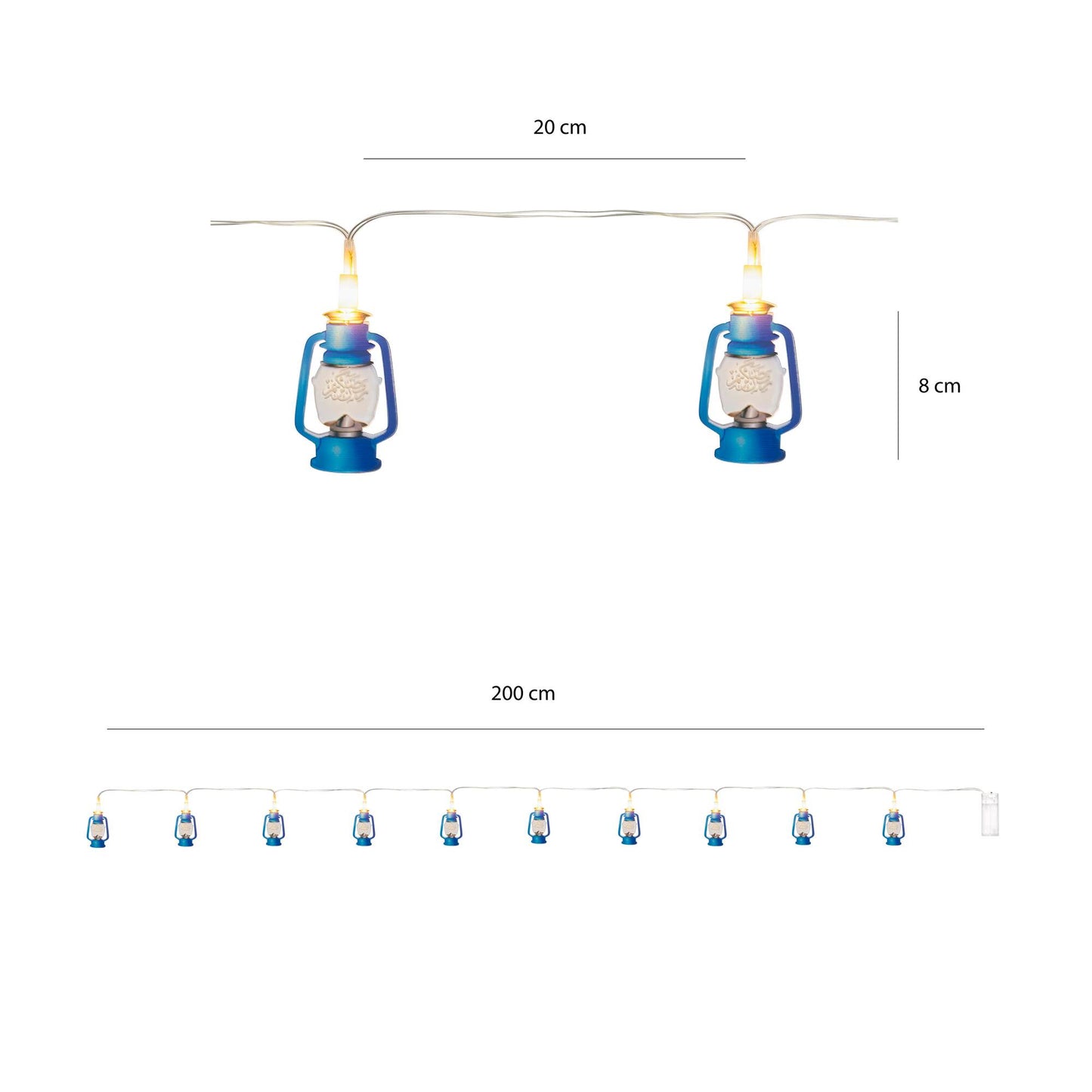 زينة أضواء رمضان بتصميم الفوانيس الأكريليكية