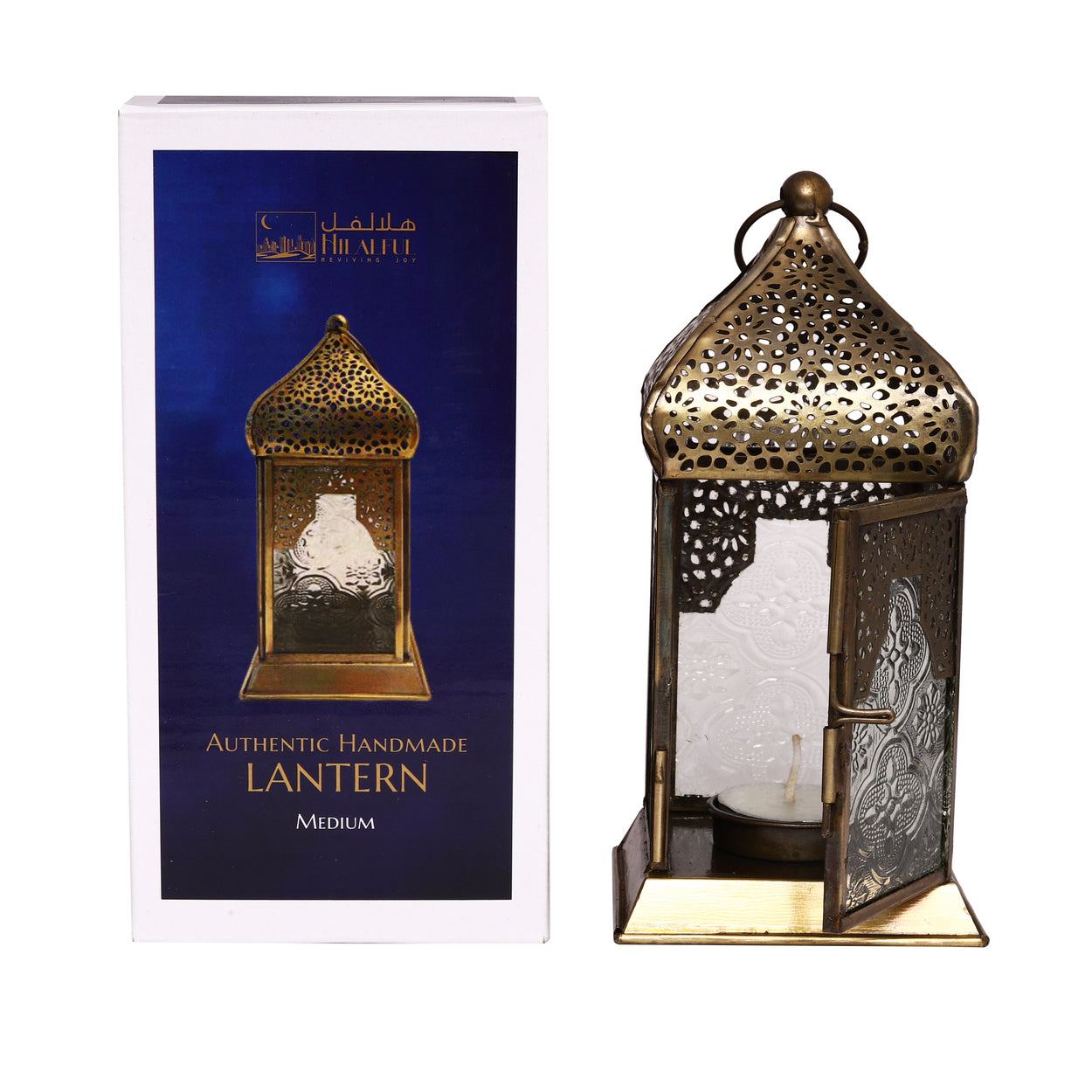 فانوس يدوي أصلي، حجم صغير، بزجاج شفاف