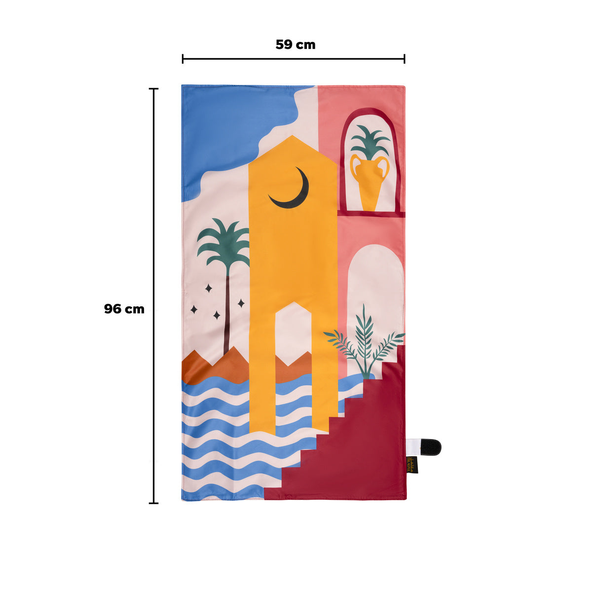 حقيبة وسجادة - مدينة بجانب البحر