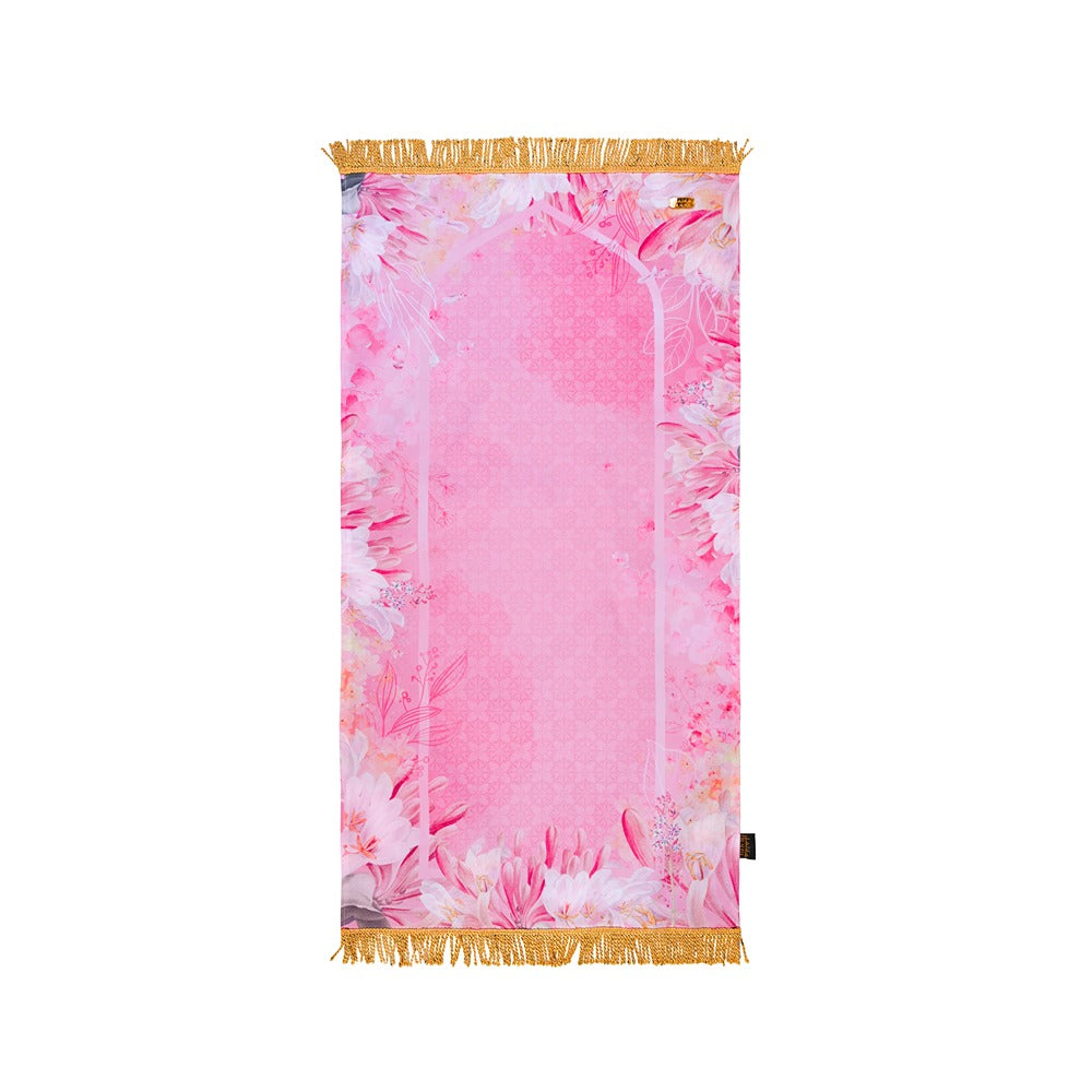 سجادة صلاة بشرابة ذهبية