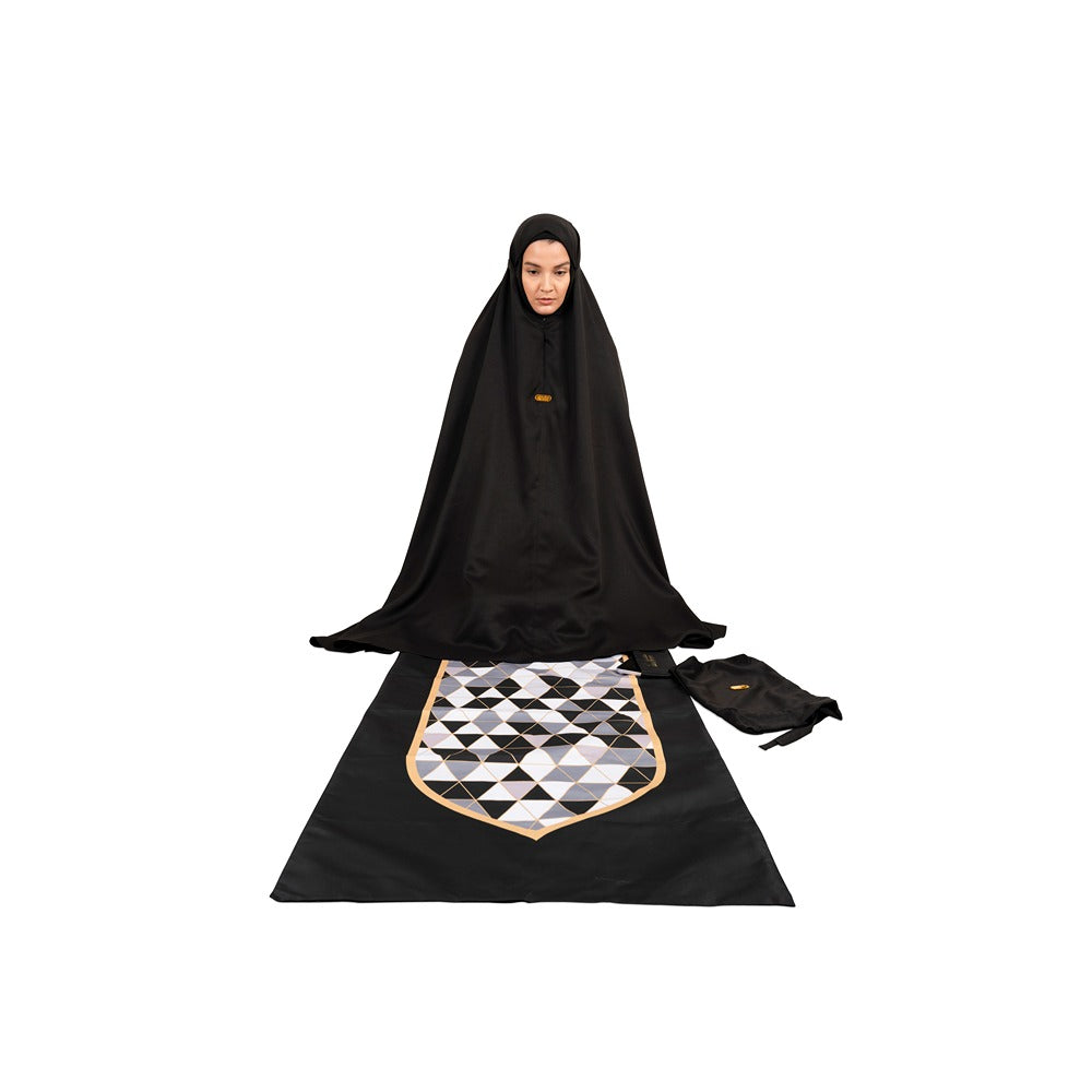 طقم قطني قطعتين - أسود كلاسيكي