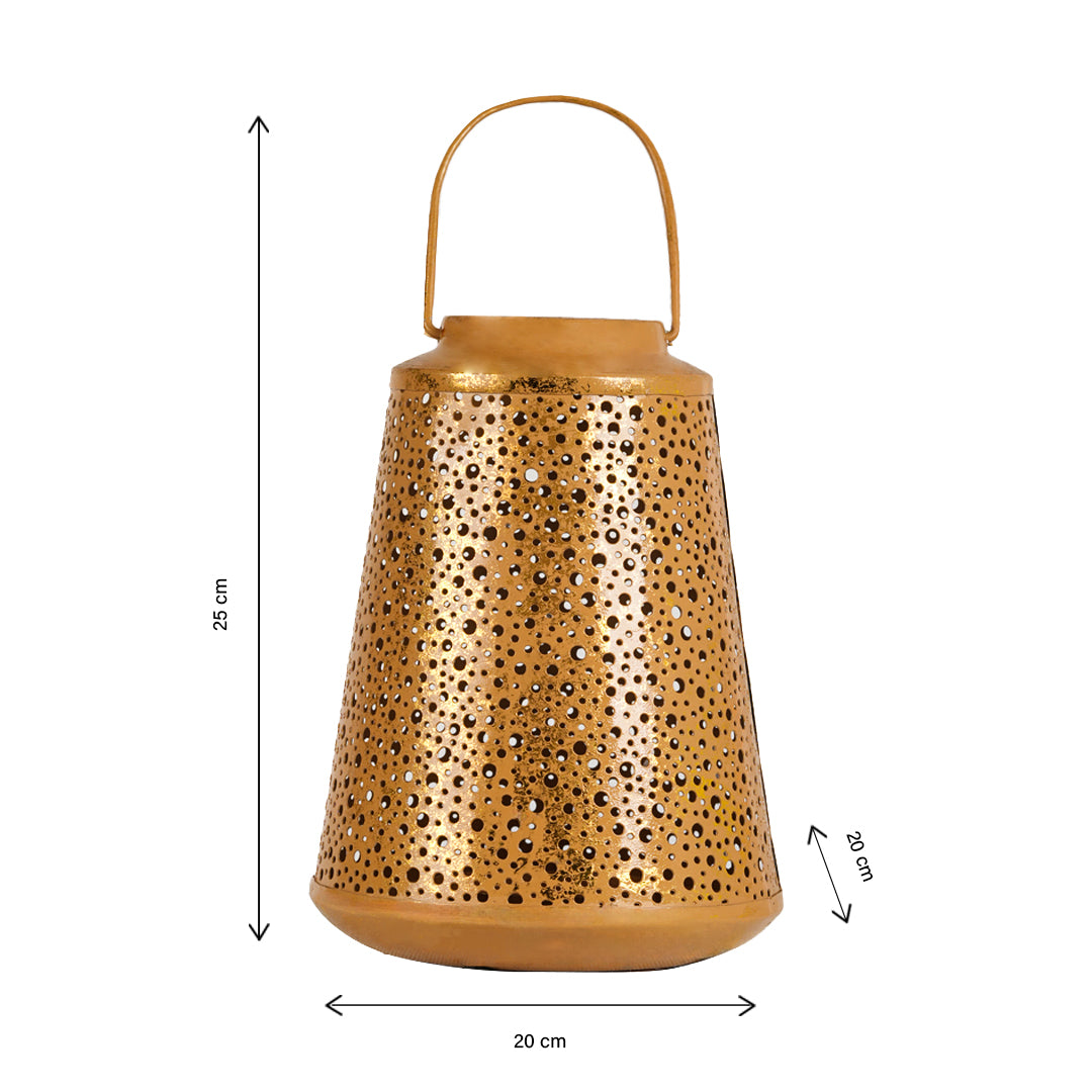 فانوس ذهبي بنقشٍ منقط (Polka-Dot)