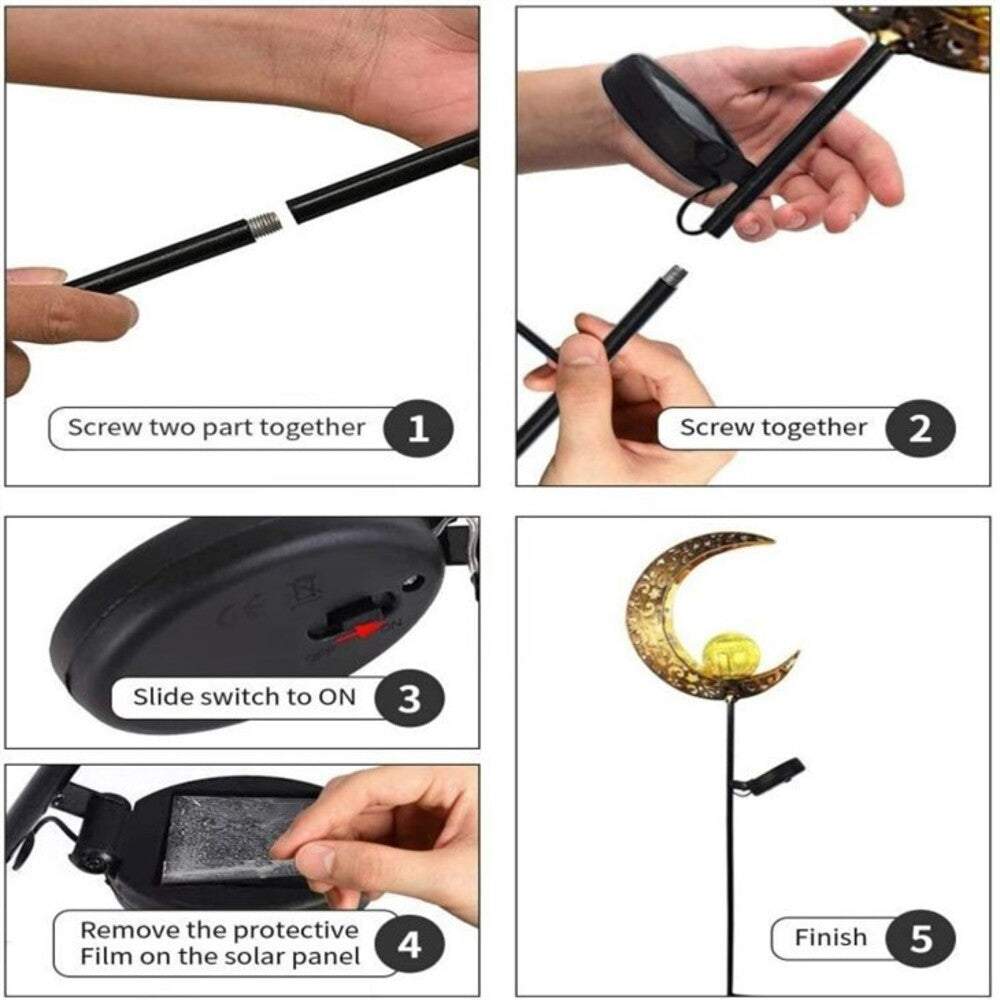 مصباح الحديقة الشمسي الكروي