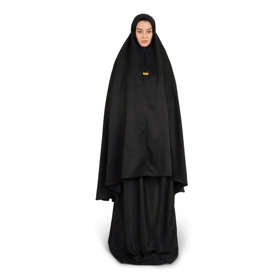 طقم قطني قطعتين - أسود كلاسيكي