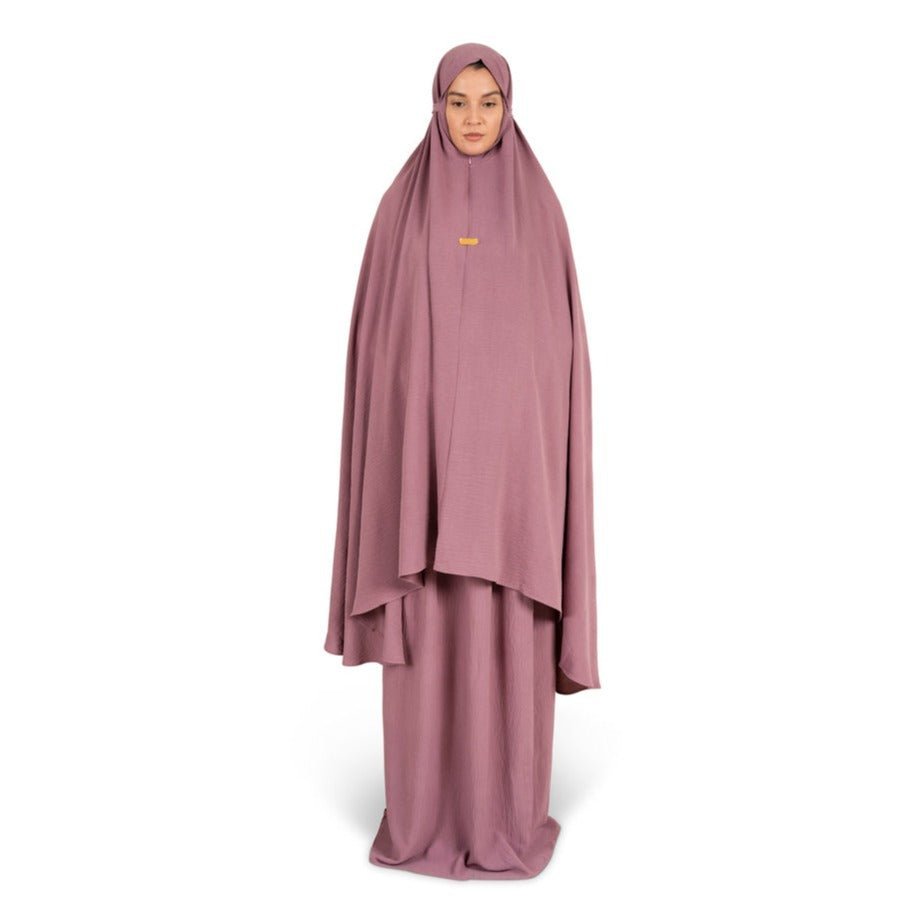 طقم كرينكل (قماش متموج) - بلون الخزامى (اللافندر)