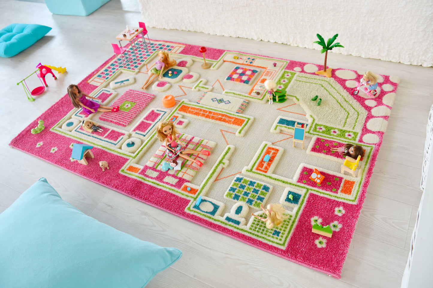 IVI 3D Playhouse Pink Design Carpet
