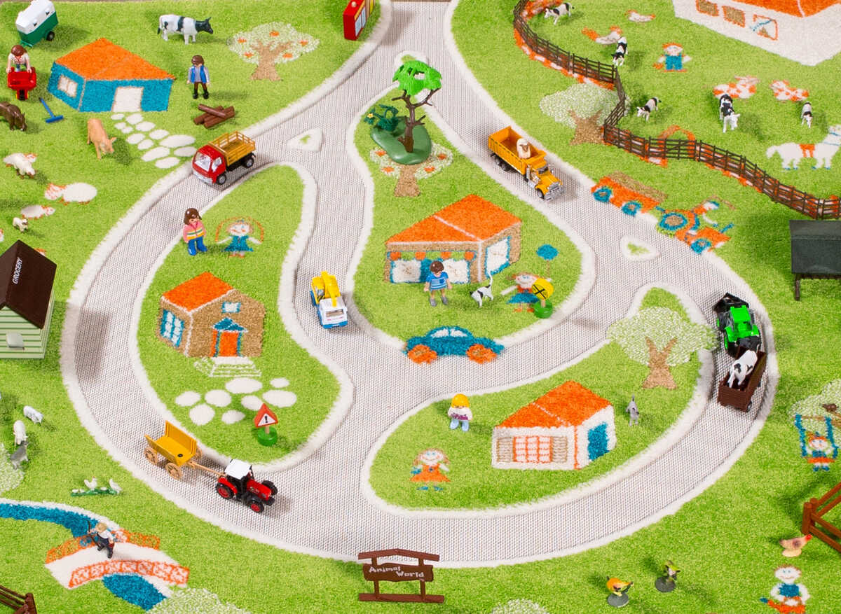 IVI 3D Play Carpet, Farm Design