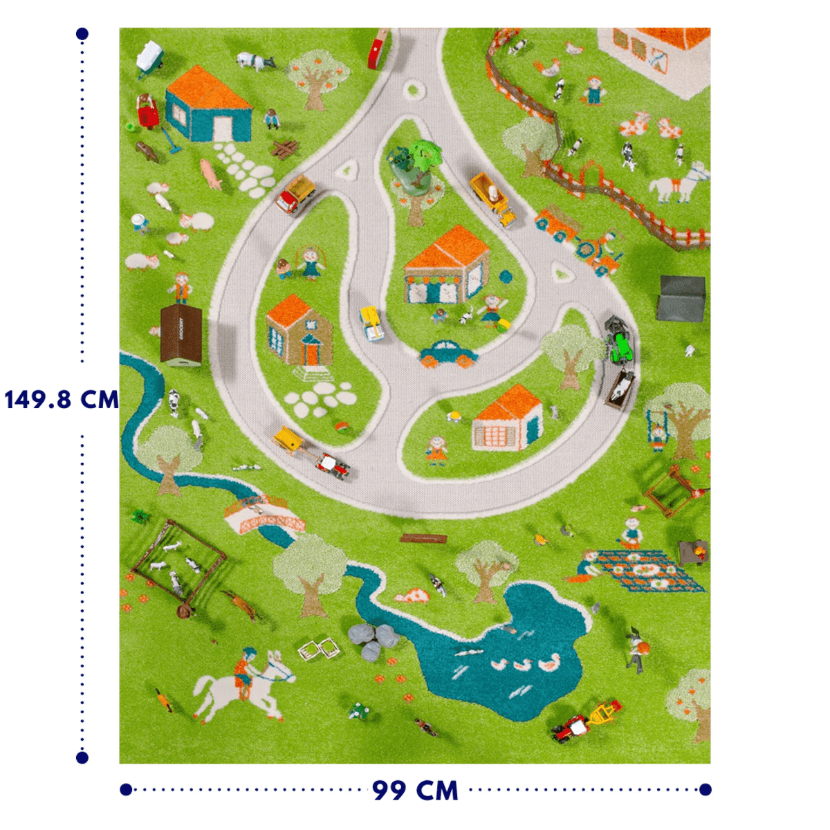 IVI 3D Play Carpet, Farm Design