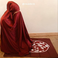 Pocket Prayer Mat - Sujud Red Geo