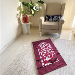 Pocket Prayer Mat - Sujud Red Geo