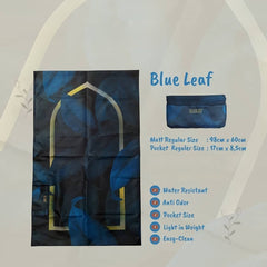 Pocket Prayer Mat - Sujud Blue Leaf