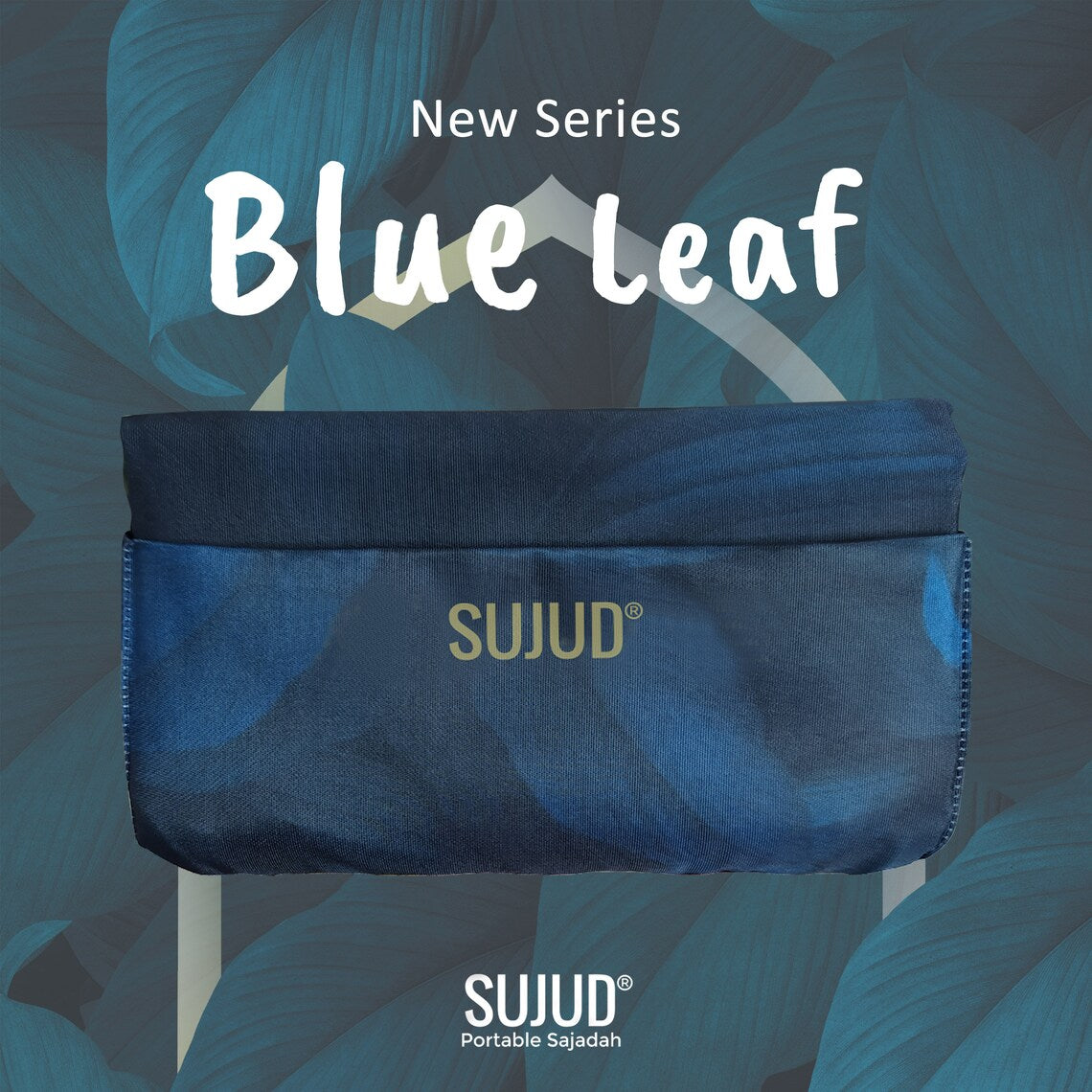 Pocket Prayer Mat - Sujud Blue Leaf