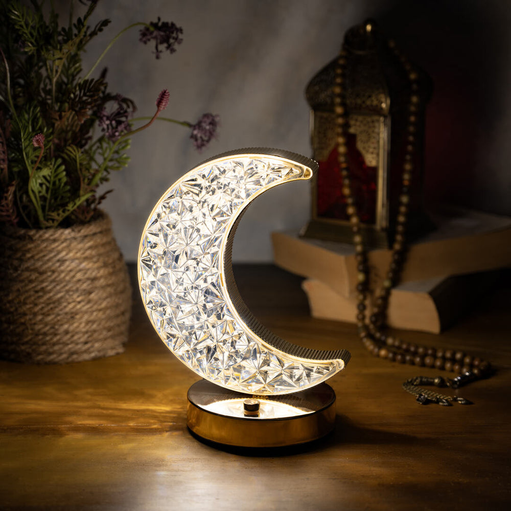 
                      
                        Crystal Crescent Table Lamp
                      
                    