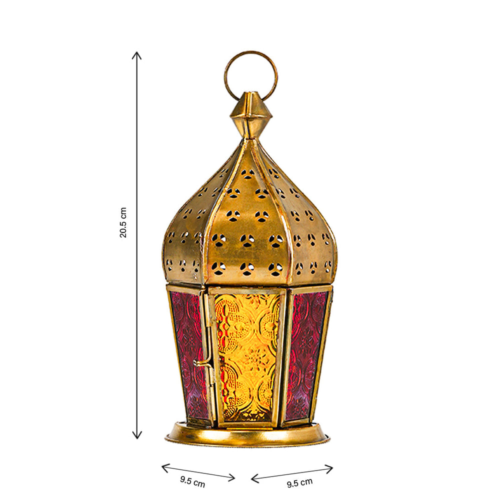 
                      
                        Arabian Antique Lantern - Red & Yellow Color Glass
                      
                    