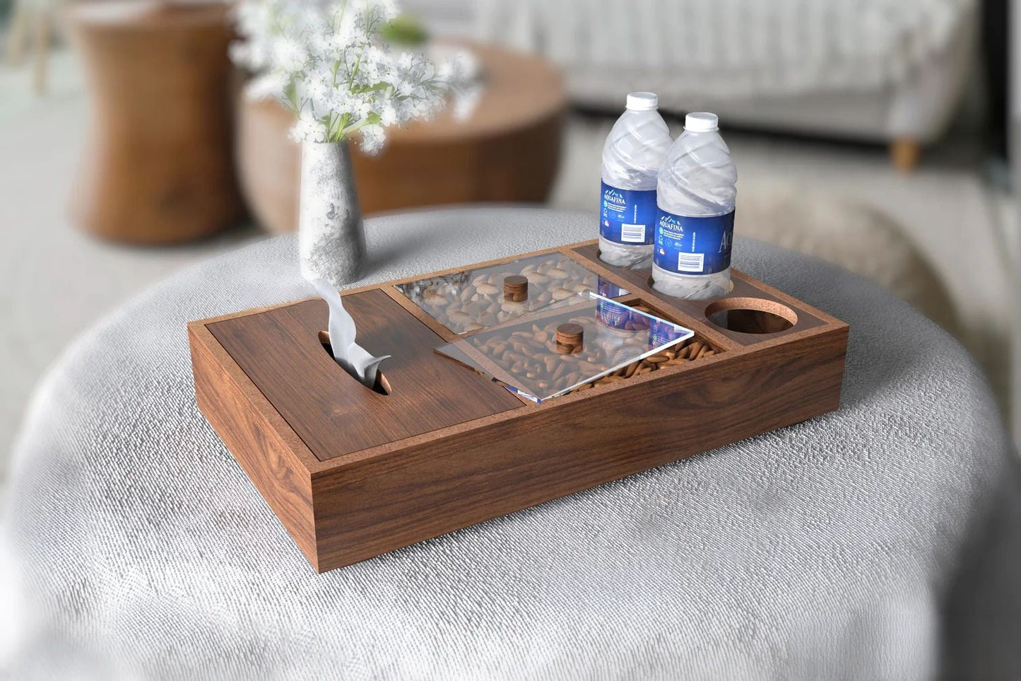 Wooden Coffee Table Organizing Tray - Medium