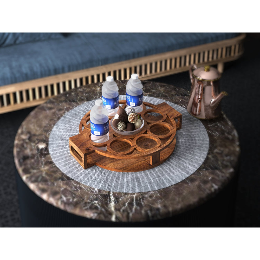 Iftar Water and Dates Wooden Tray