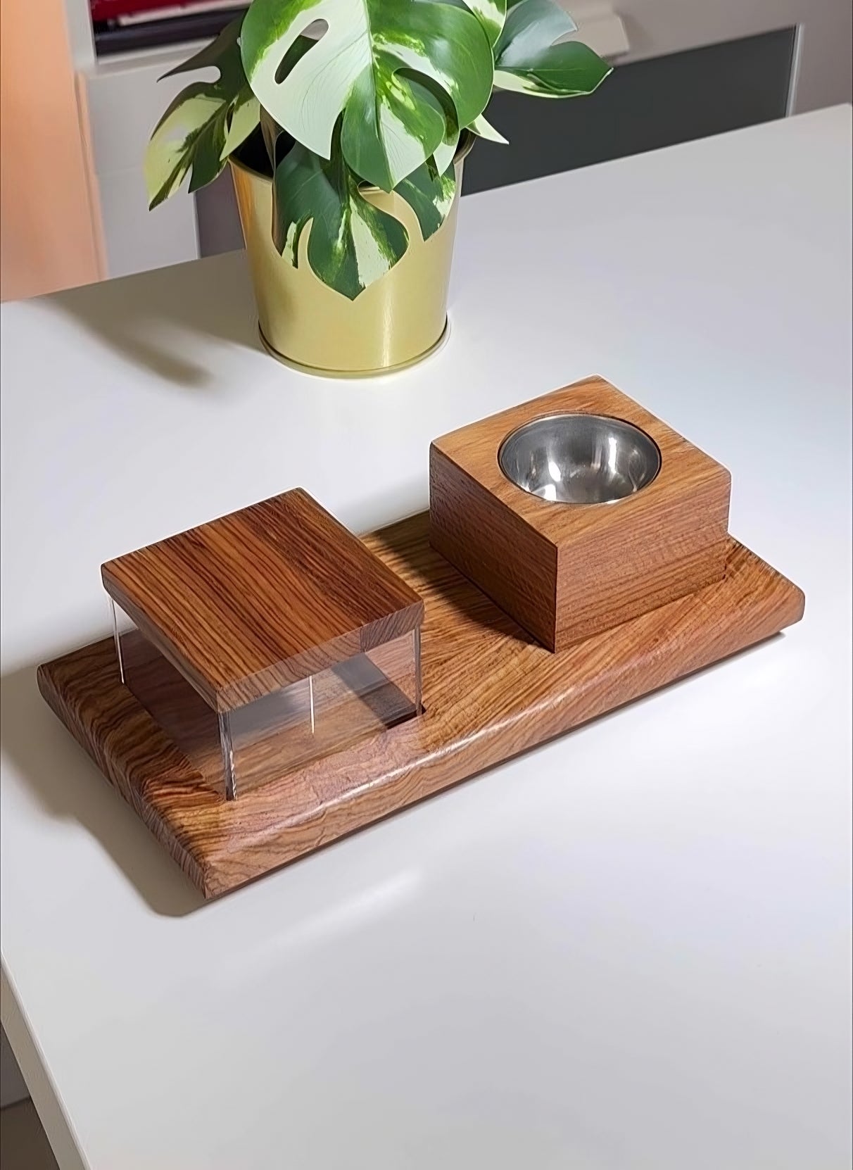 Wooden Incense Burner Tray Set