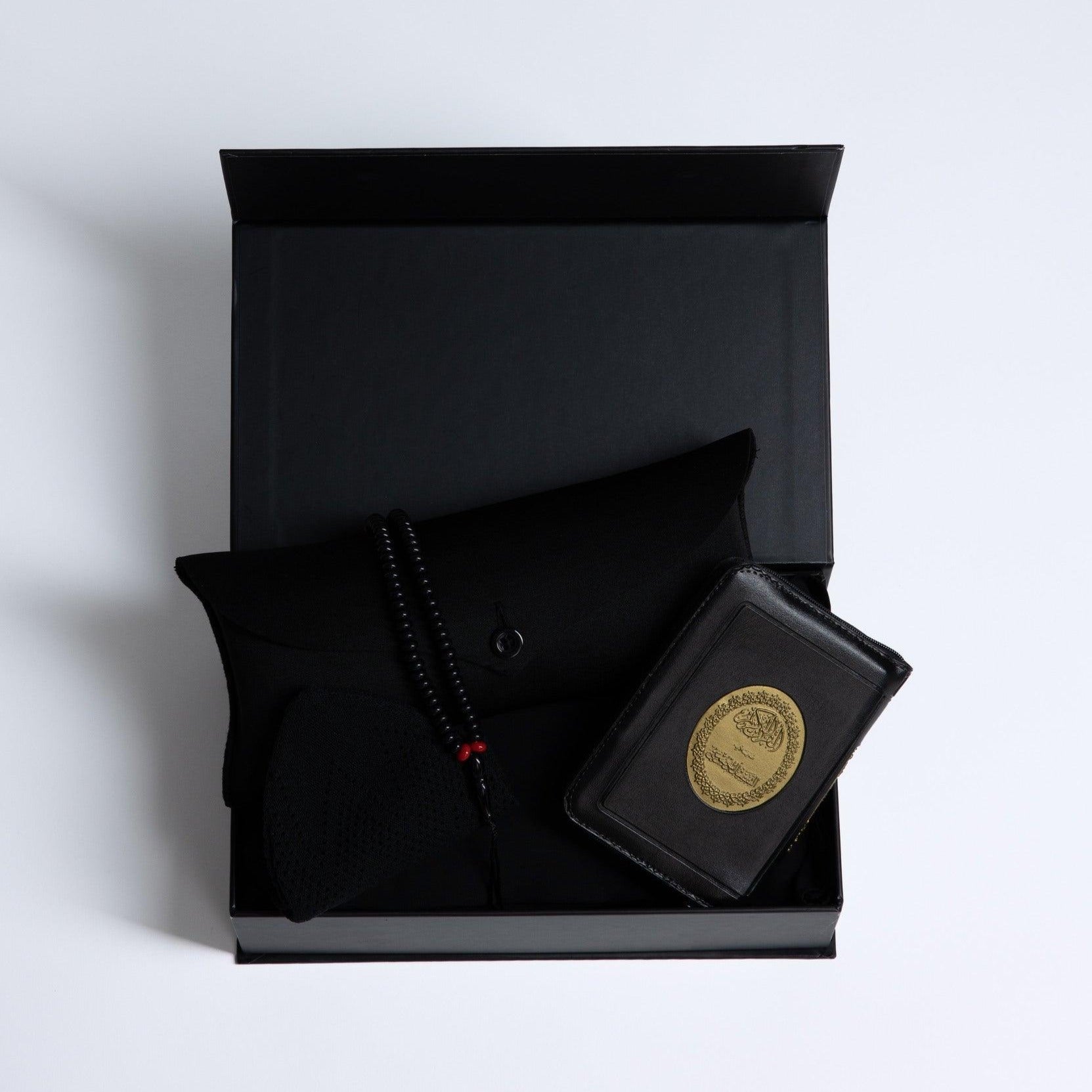 Prayer Gift Box For Men, Black - "Al Akhlaq" - Hilalful