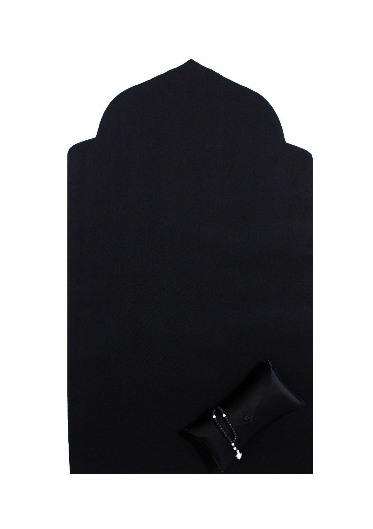 Pocket Prayer Mat, Black - Istiqaamah - Hilalful