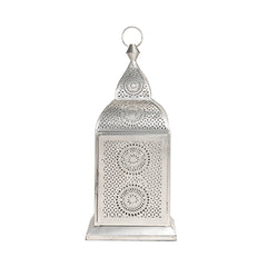 Authentic Handmade Chakra Lantern - Silver - Hilalful