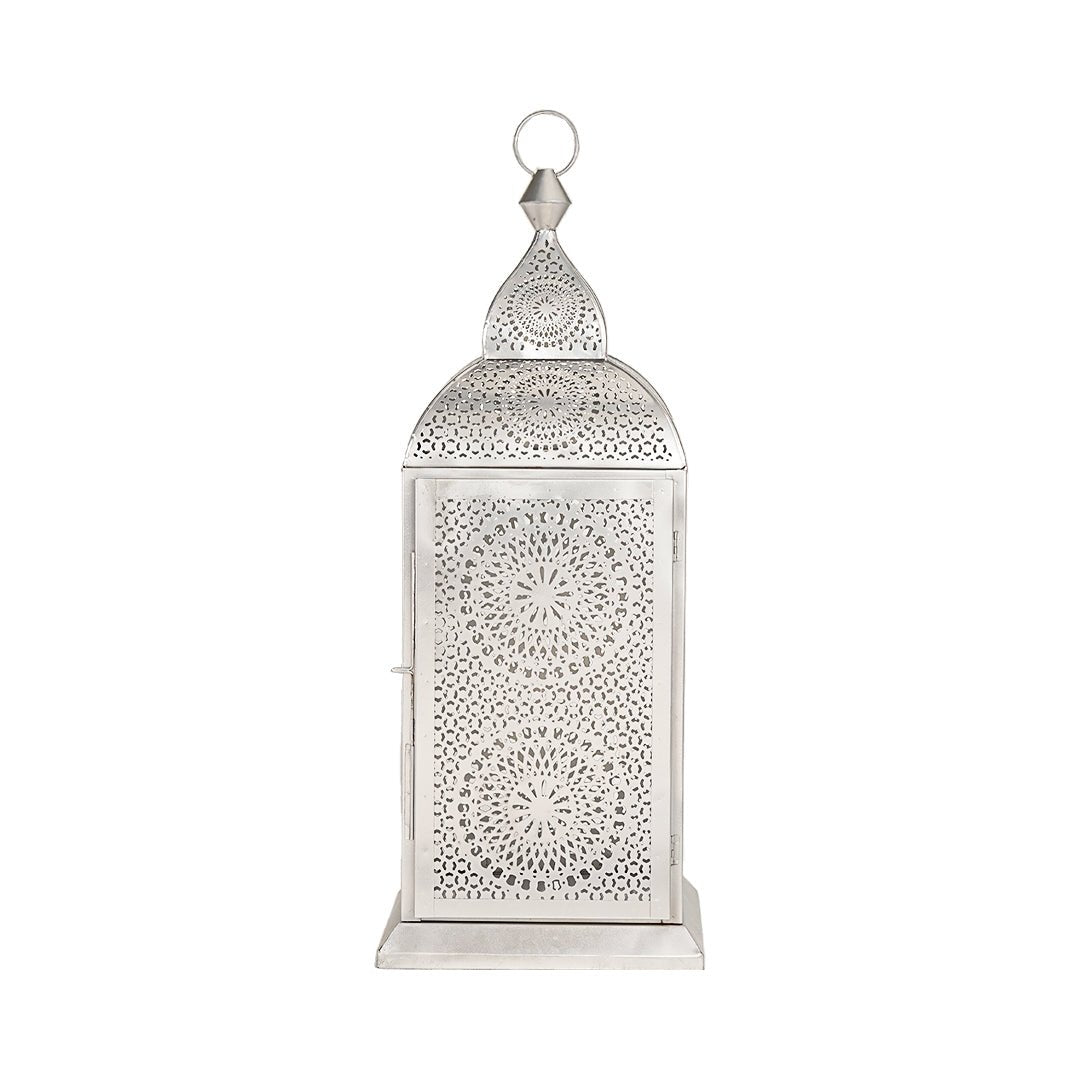 Authentic Handmade Chakra Lantern - Silver - Hilalful