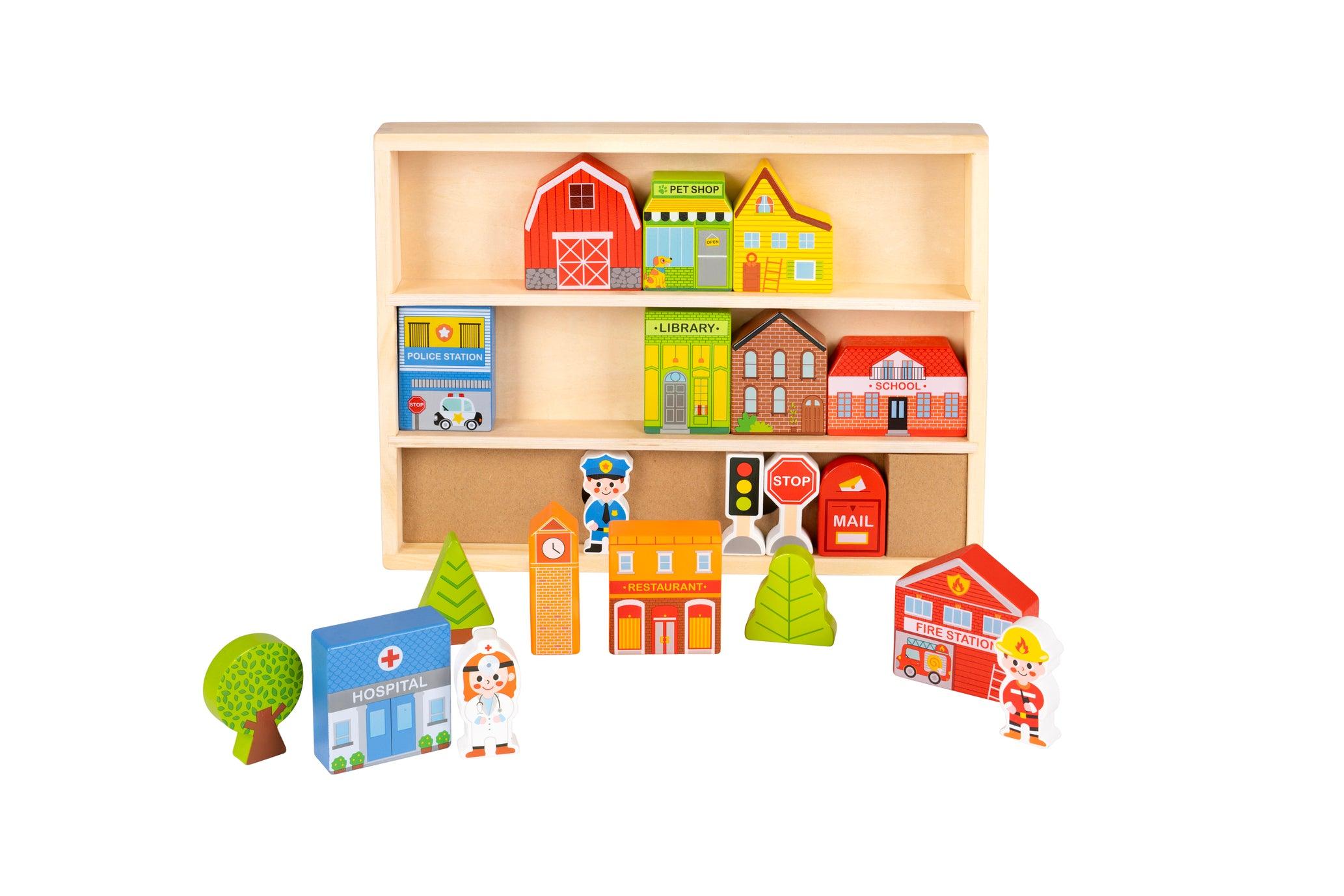 Fun Tribe Wooden City Play Set