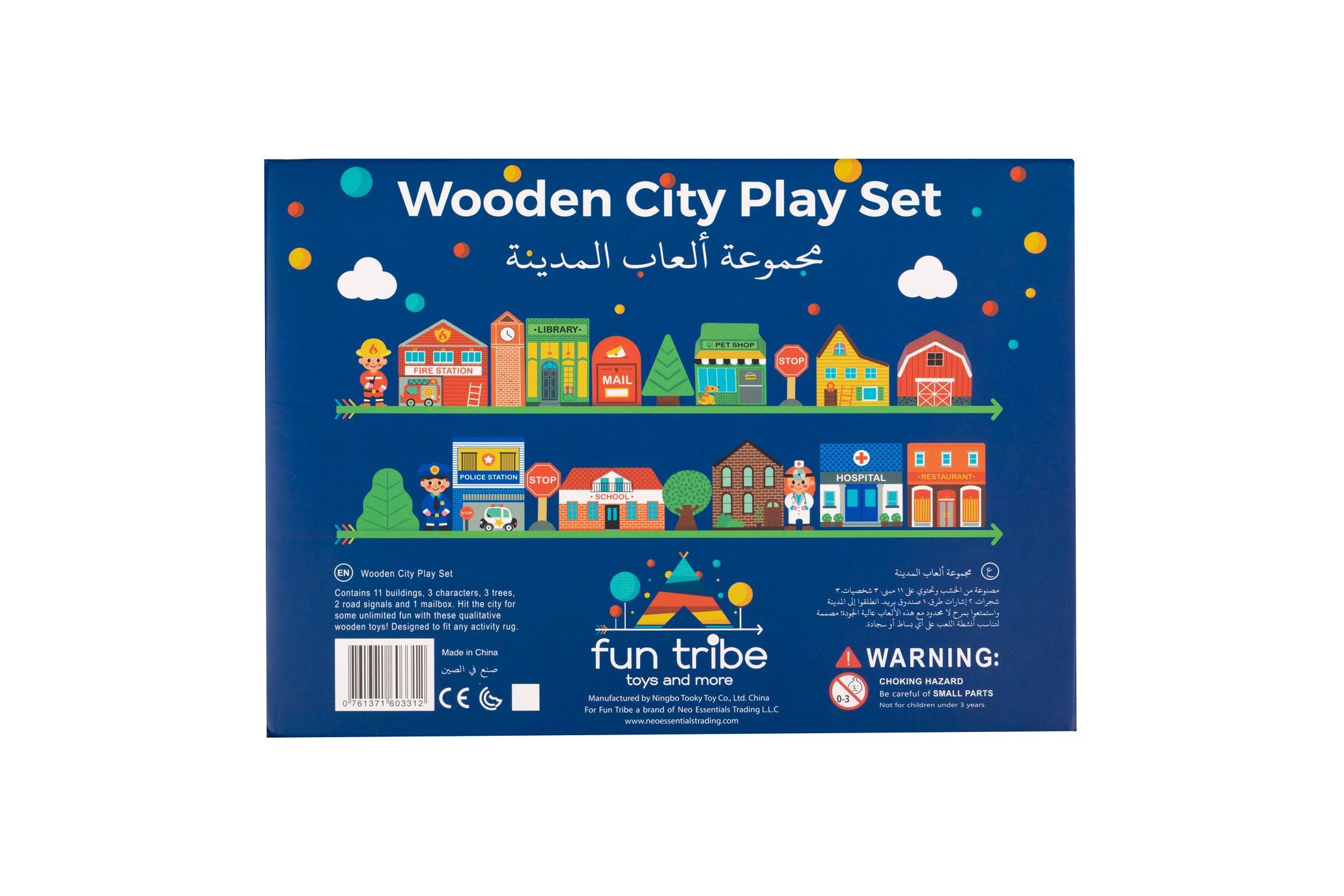 Fun Tribe Wooden City Play Set