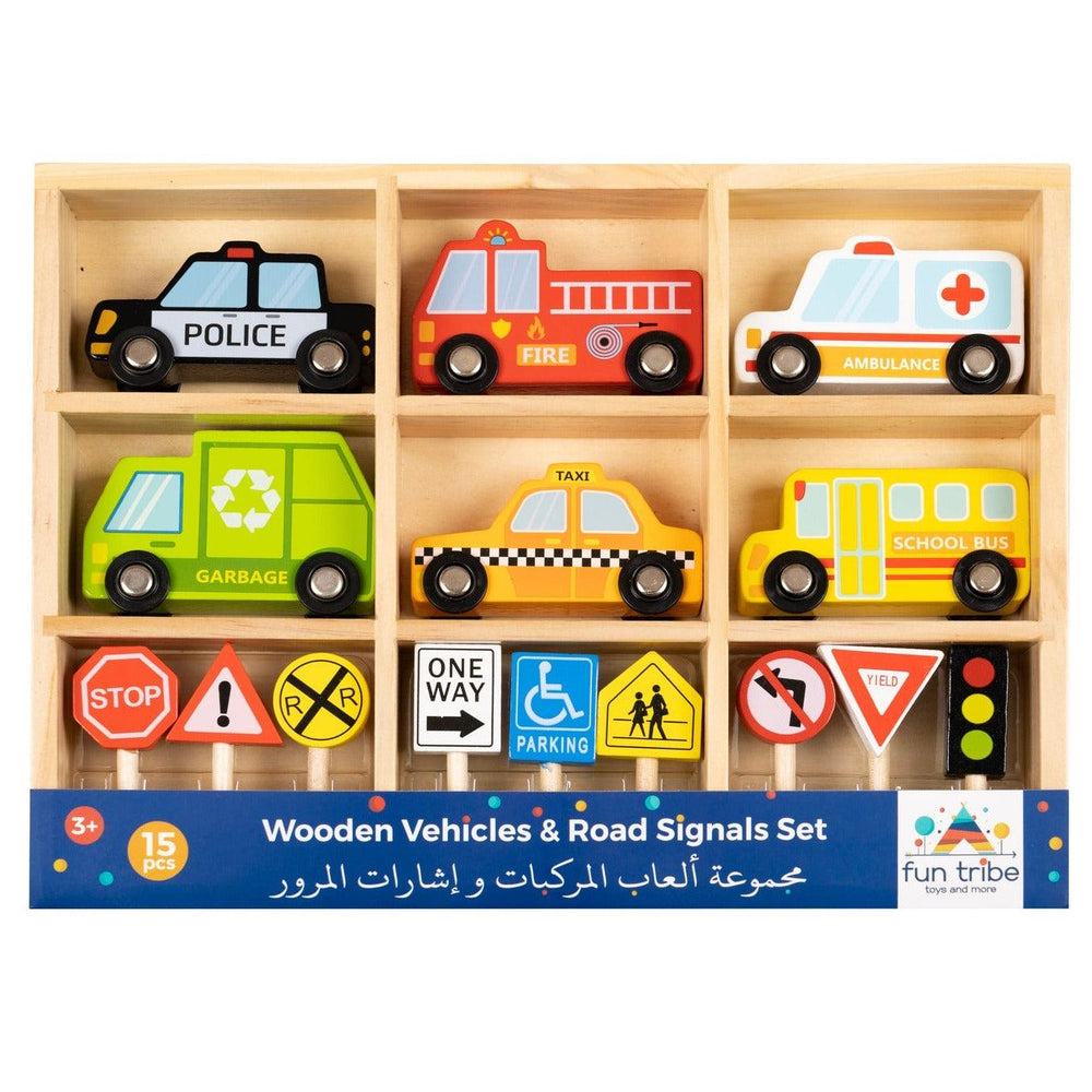 
                      
                        Fun Tribe Wooden Vehicles & Road Signs Set
                      
                    