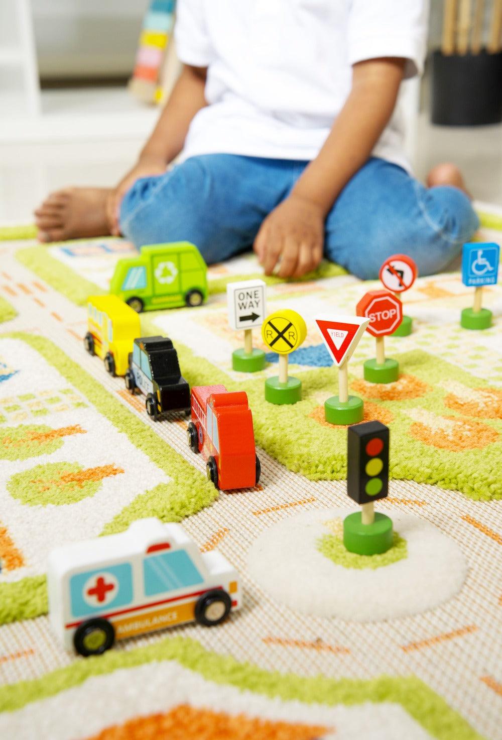 Fun Tribe Wooden Vehicles & Road Signs Set