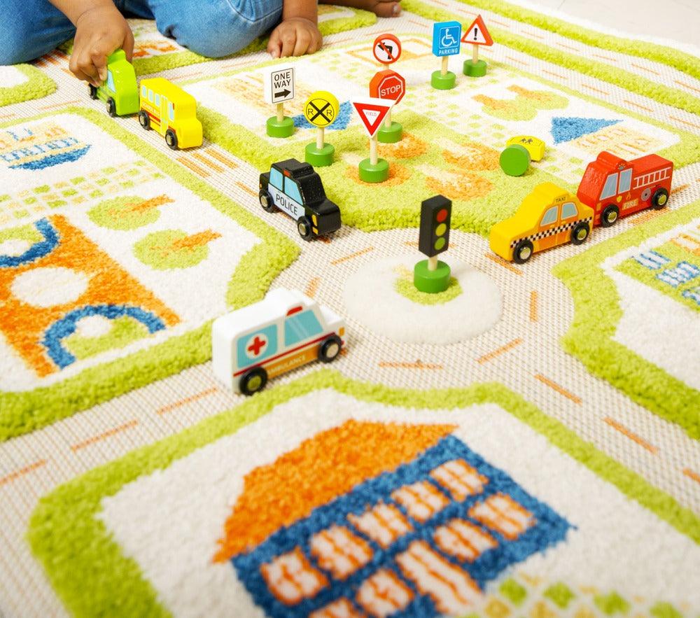 Fun Tribe Wooden Vehicles & Road Signs Set