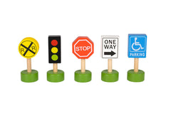 Fun Tribe Wooden Vehicles & Road Signs Set