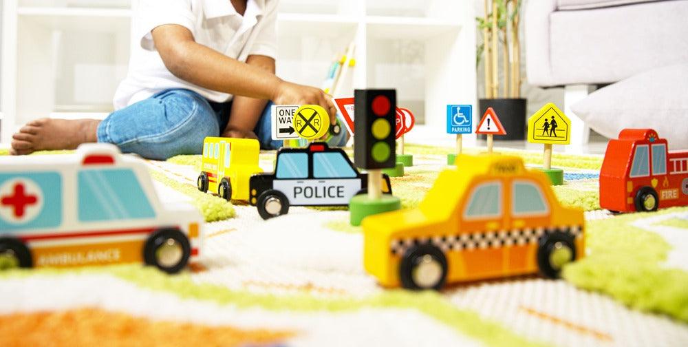 Fun Tribe Wooden Vehicles & Road Signs Set