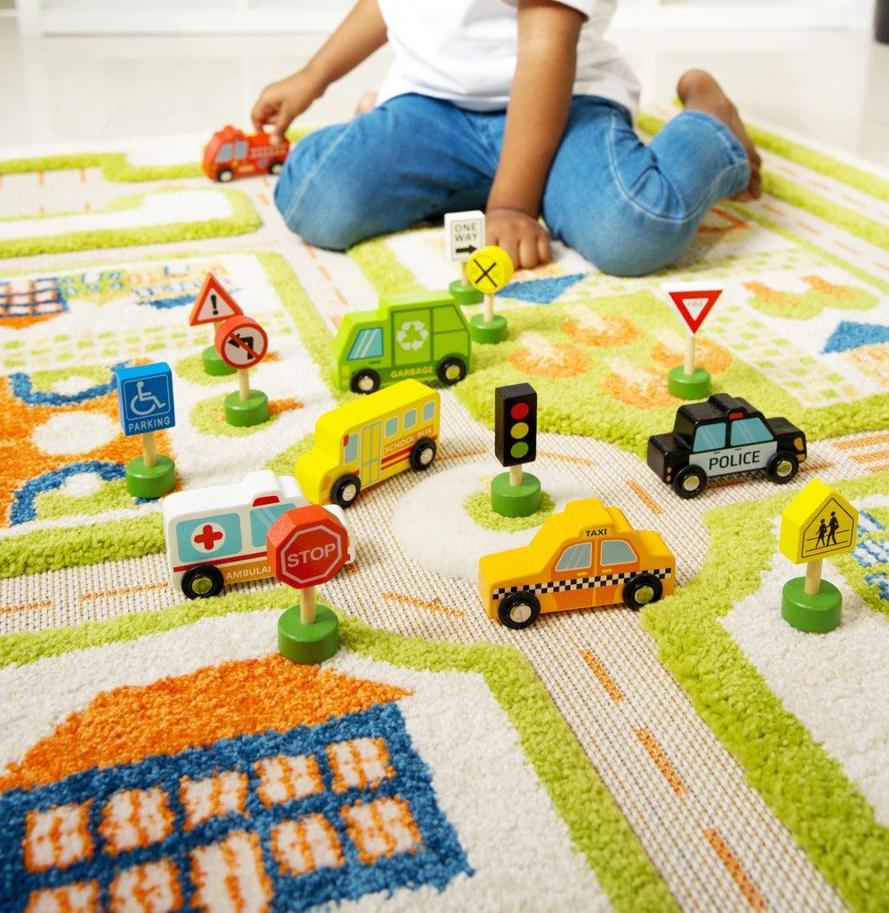 Fun Tribe Wooden Vehicles & Road Signs Set