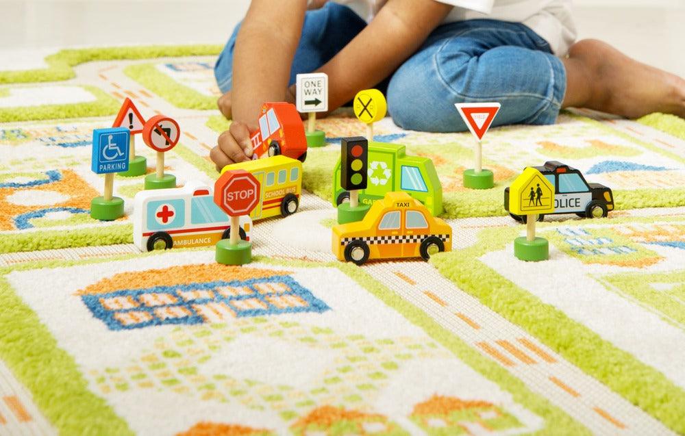 Fun Tribe Wooden Vehicles & Road Signs Set