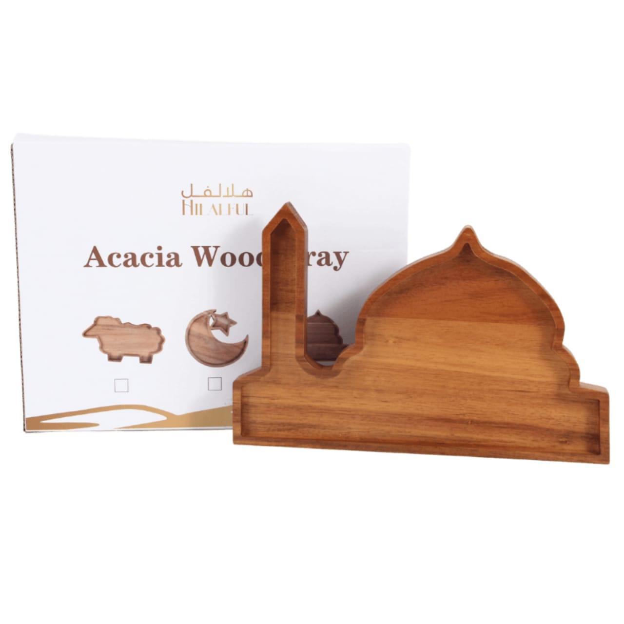 HILALFUL Mosque - Acacia Wooden Tray