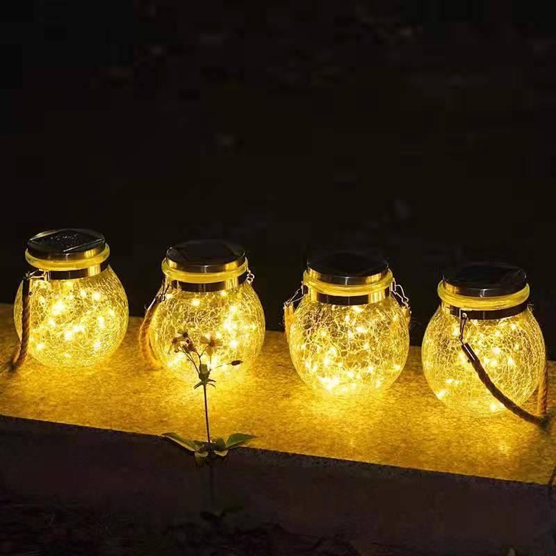 HilalFul Light Decoration - Hanging Fairy Lights Jar (Solar)