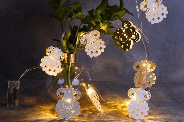 Hilalful DIY Eid Adha Sheep String Lights Decoration