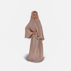 Muslim Princess 2 piece set - Small (3/4Y) - Mocha