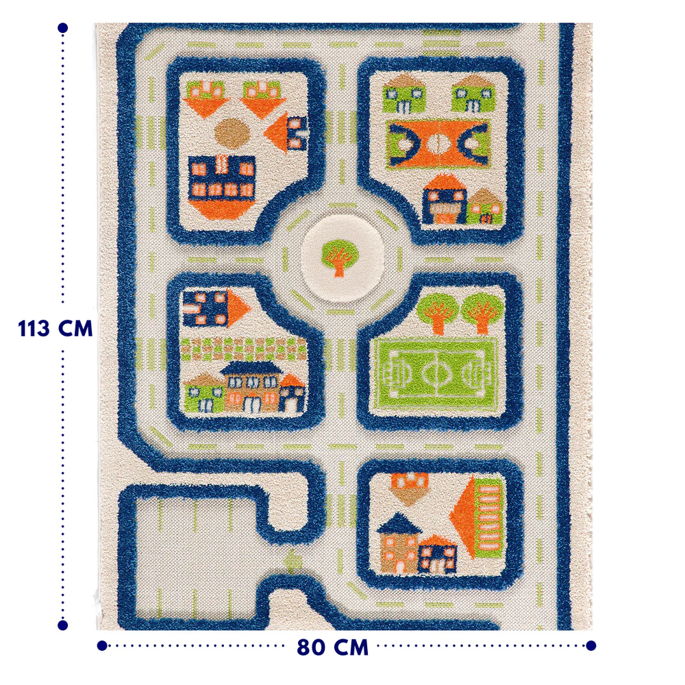 
                      
                        IVI 3D Play Carpet, Traffic Blue Design
                      
                    