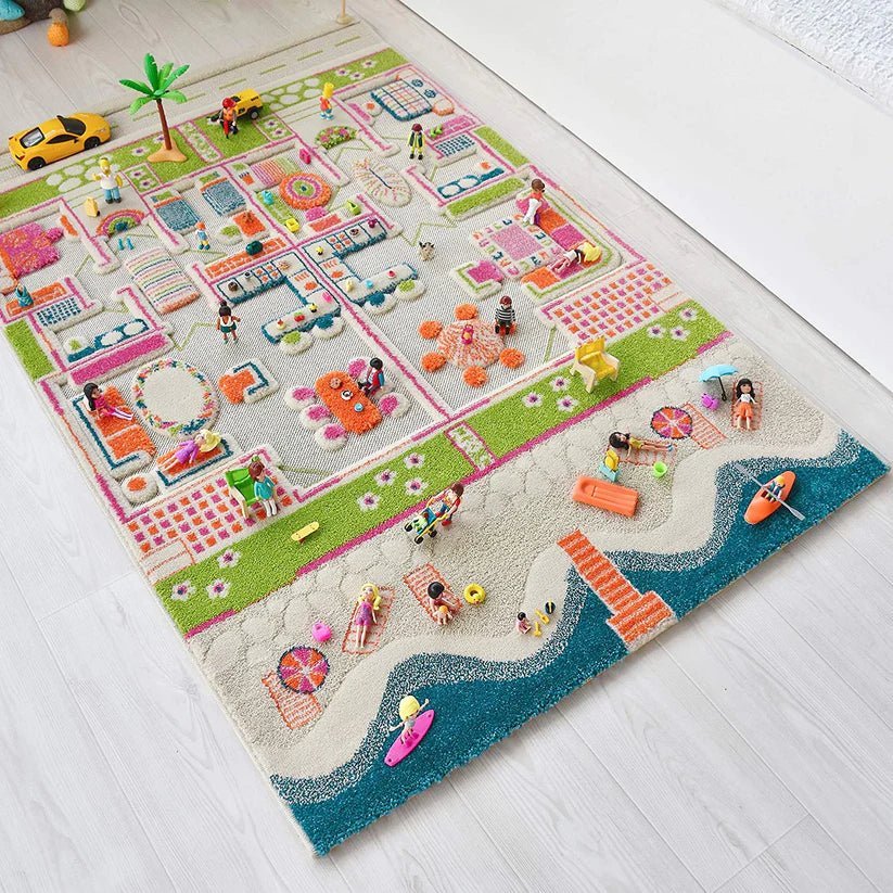 IVI 3D Play Carpet, Beach Playhouse design - Medium Size