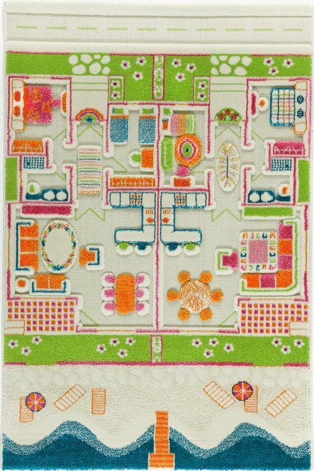 IVI 3D Play Carpet, Beach Playhouse design - Medium Size