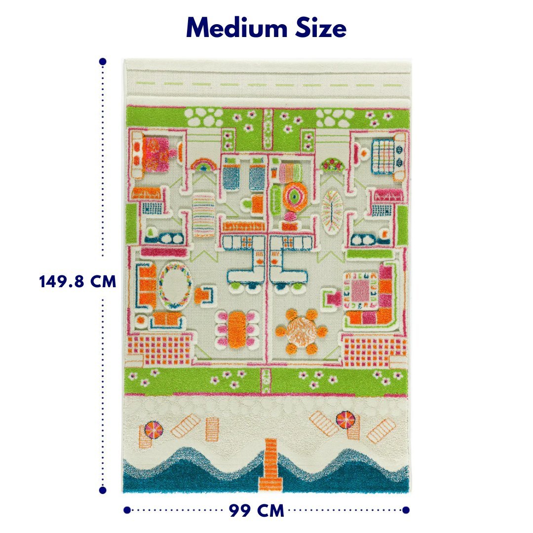 IVI 3D Play Carpet, Beach Playhouse design - Medium Size