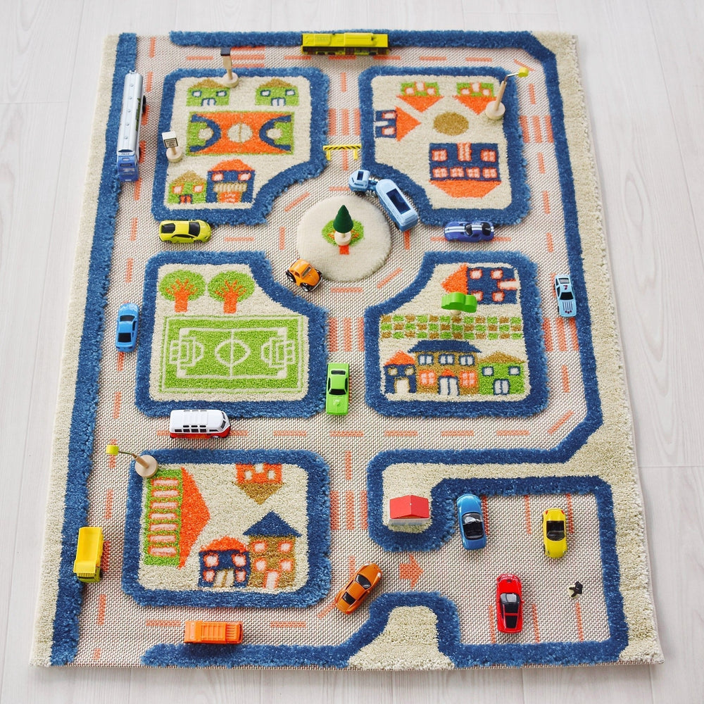 
                      
                        IVI 3D Play Carpet, Traffic Blue Design
                      
                    