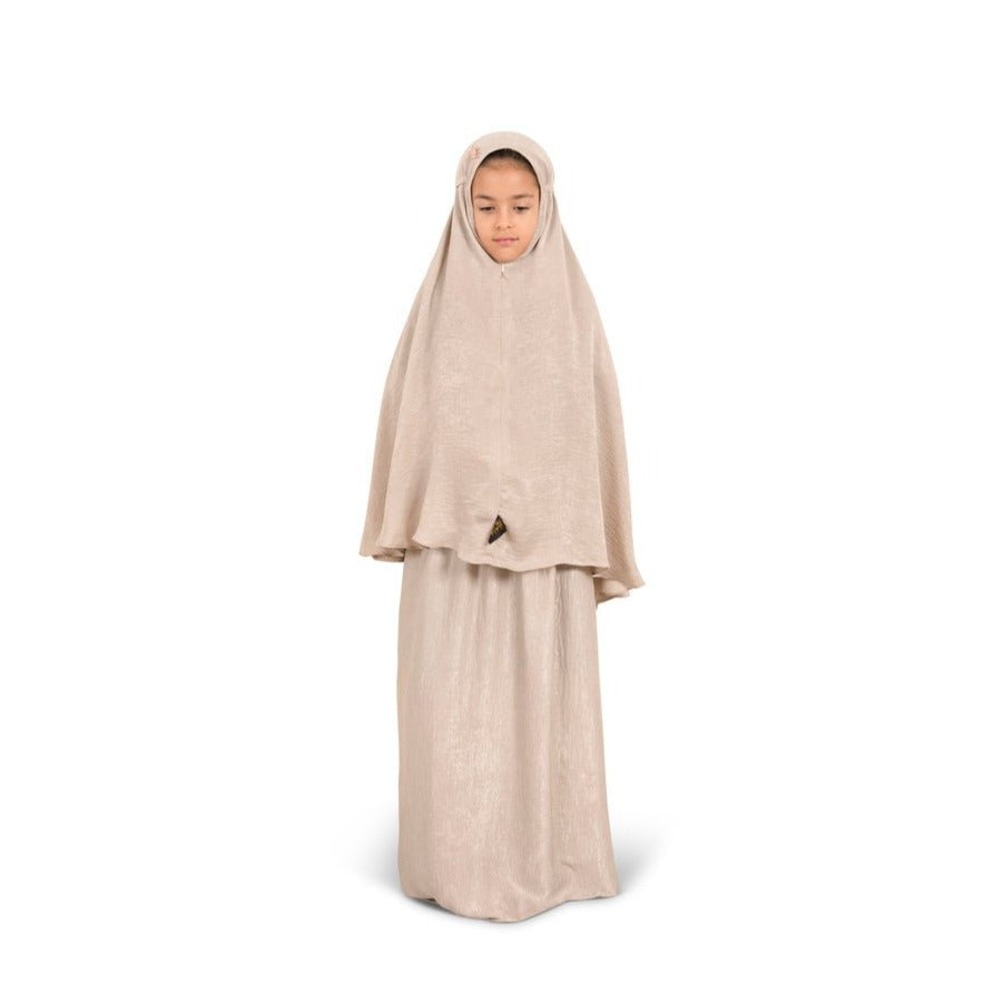 
                      
                        Prayer Dress - Muslim Princess 2 Piece Set - Child - Pink Ash Color
                      
                    