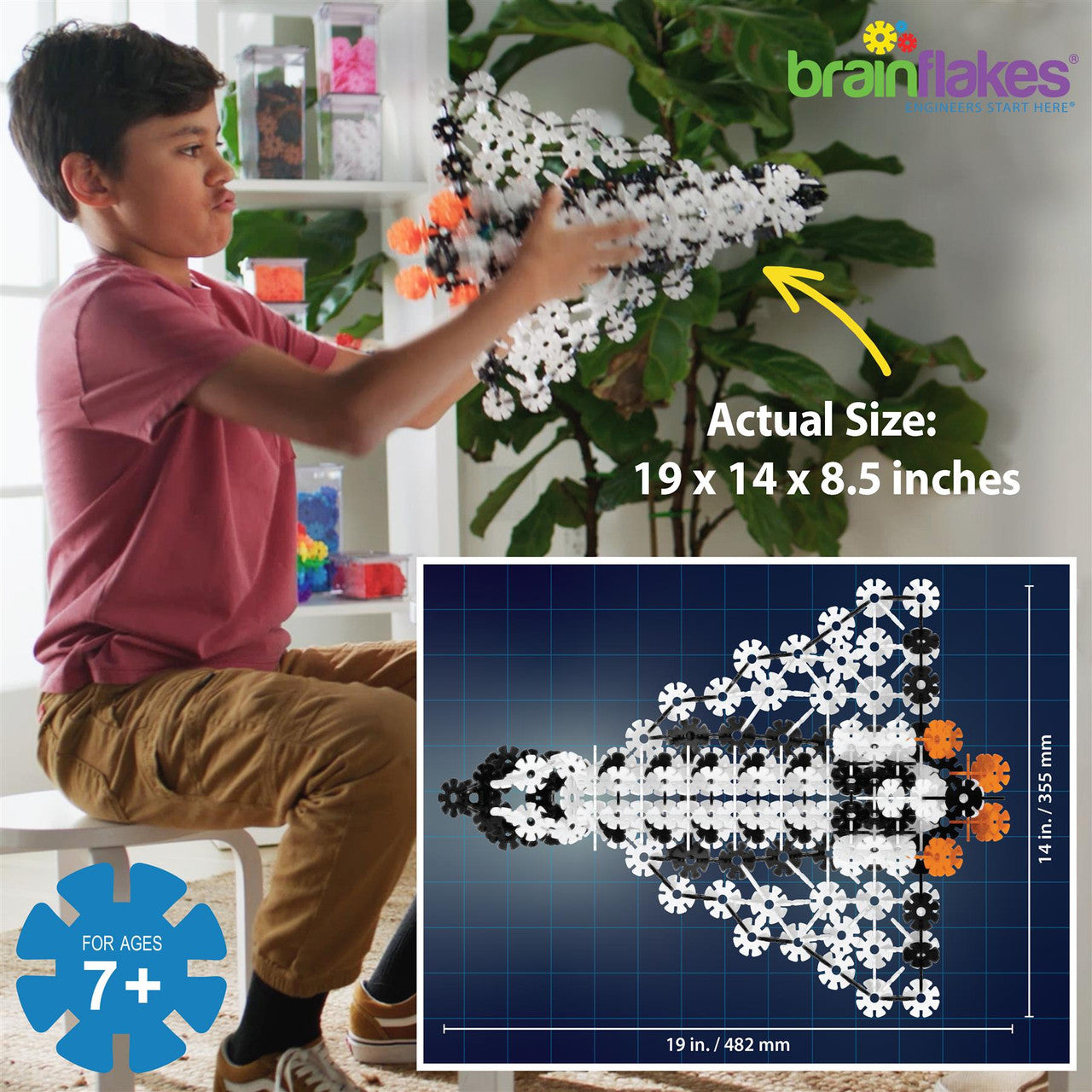 مجموعة بناء مكوك الفضاء من VIAHART Brain Flakes