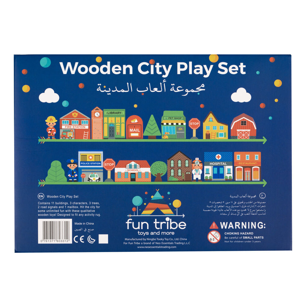 Fun Tribe Wooden City Play Set