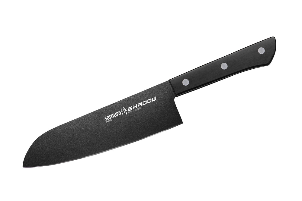 Samura SHADOW Santoku Knife with Black Non-Stick Coating 7.0